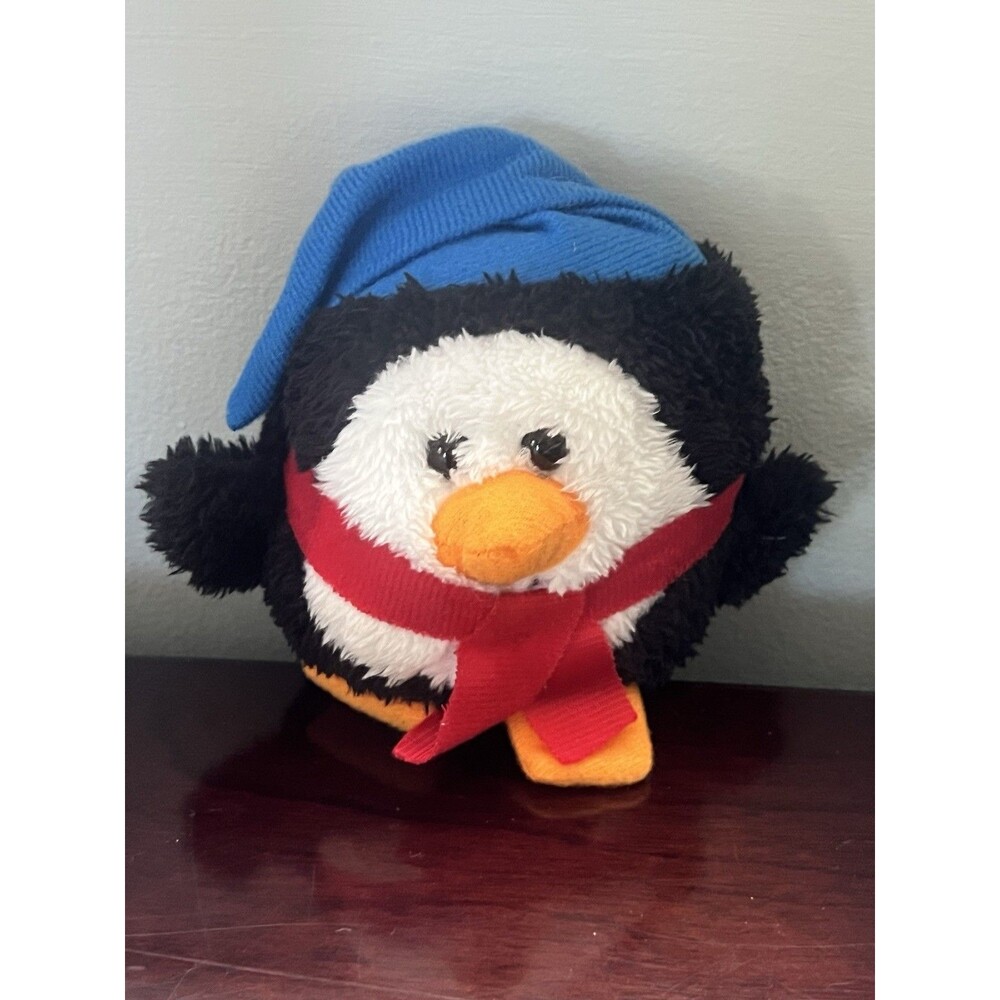 Winter Penguin w/Hat & Scarf 6” Plush Stuffed Animal By Greenbrier International